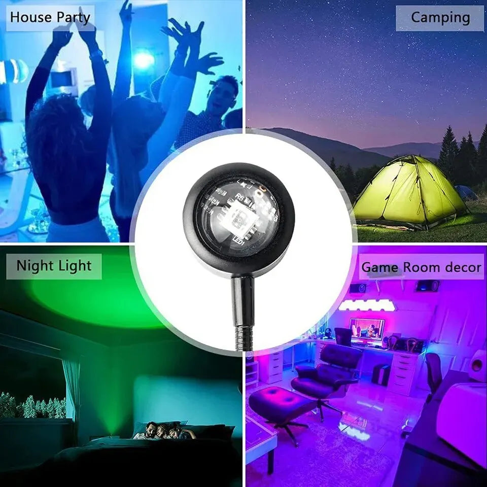 SunGlow™ USB LED Sunset Projection Lamp