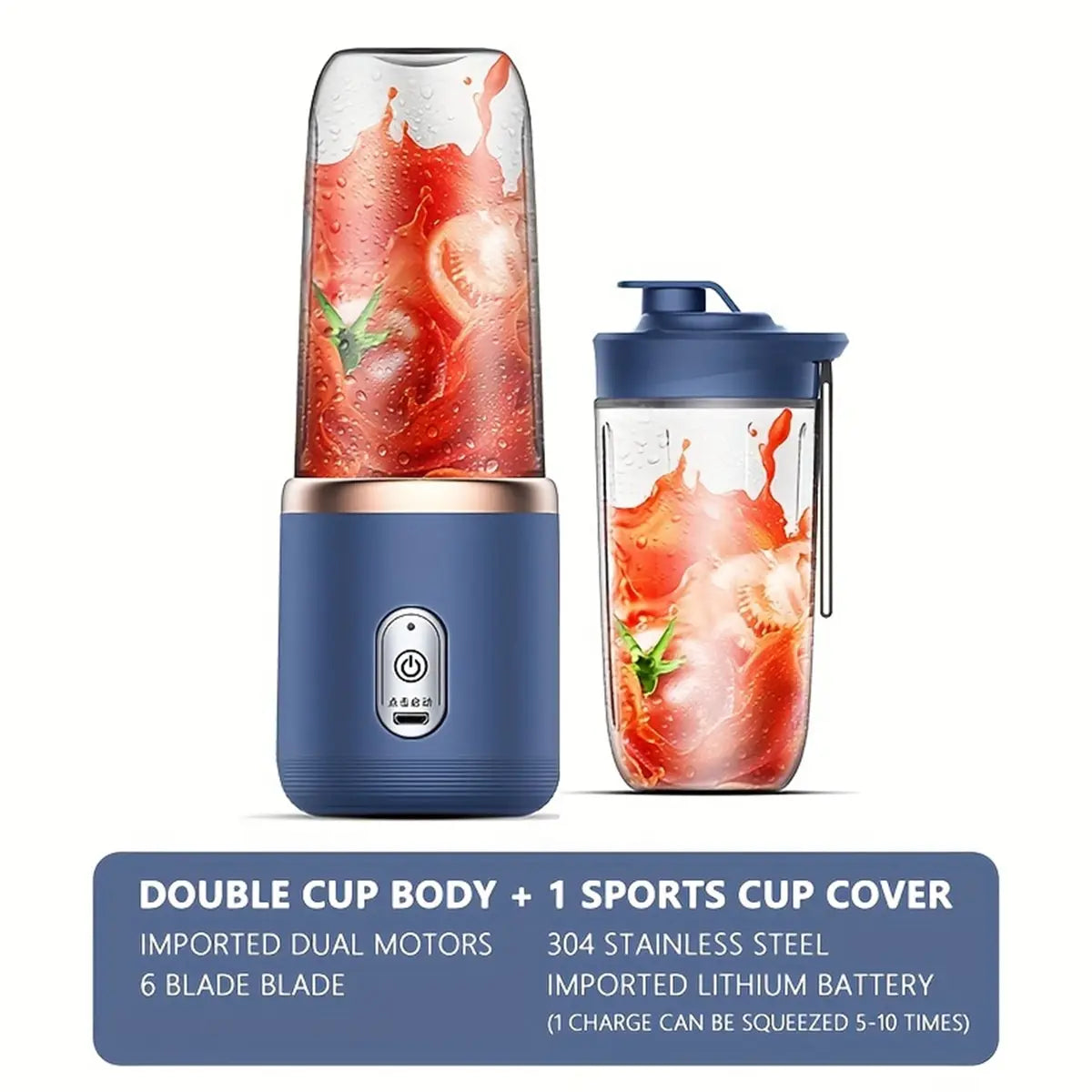 BlendPro™ Double Cup USB Juicer Blender